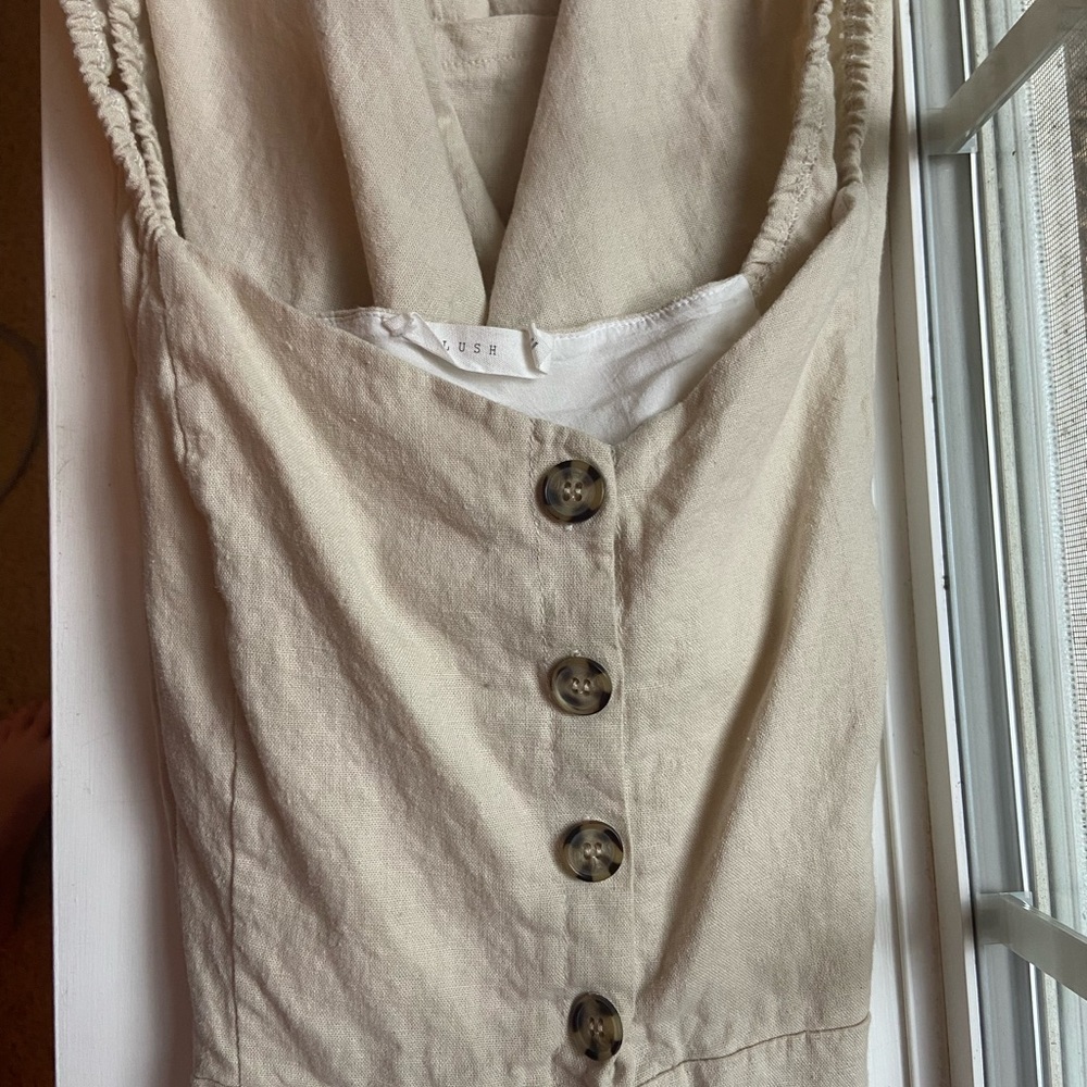 Linen Mini Dress - Picture 3 of 4